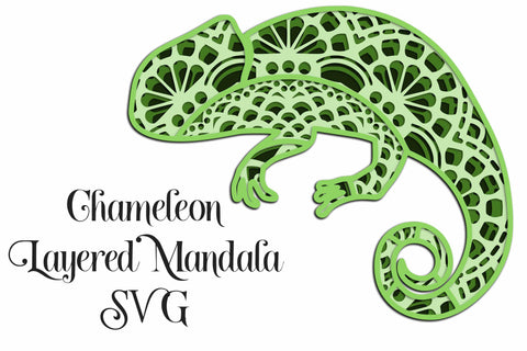 Chameleon Layered Mandala SVG SVG Digital Honeybee 