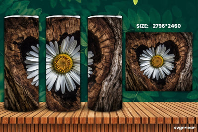 Chamomile on Bark Tumbler Wrap | 20 Oz | Sublimation Sublimation SvgOcean 