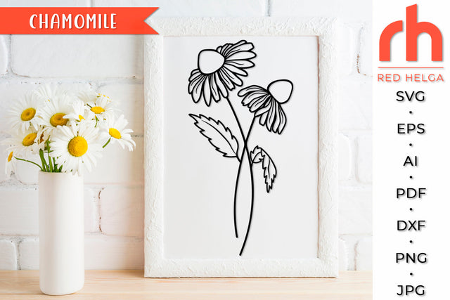 Chamomile SVG - Summer Flower Cut File SVG RedHelgaArt 