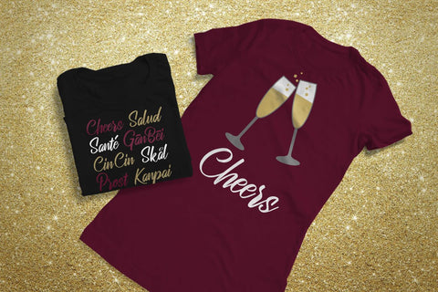 Champagne & Cheers SVG Designed by Geeks 