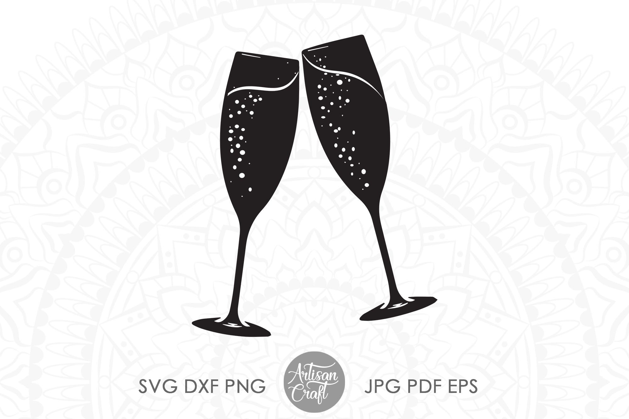 SVG Party Glasses Template - Joy in Crafting