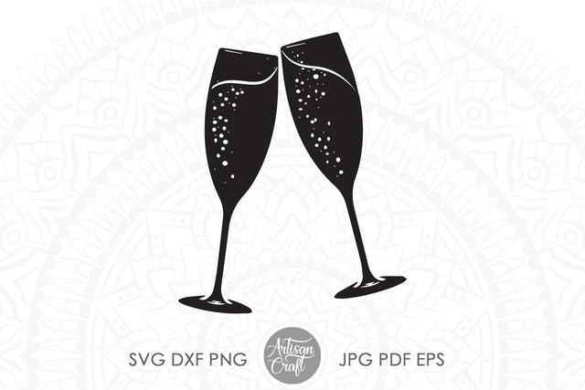 Champagne glass SVG SVG Artisan Craft SVG 