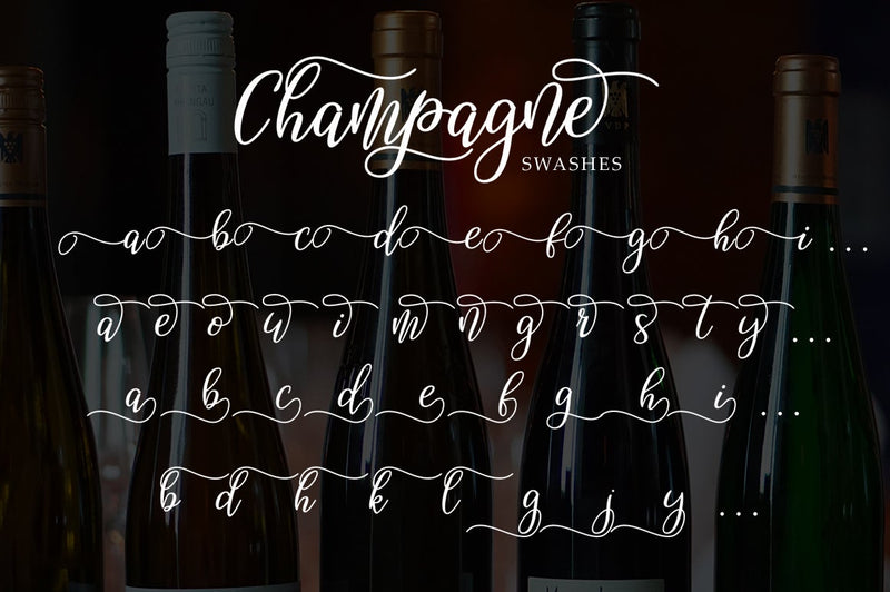 Champagne Regular Script Champagne script - So Fontsy