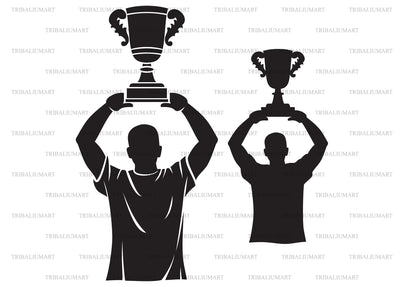 Champion lifting trophy SVG TribaliumArtSF 