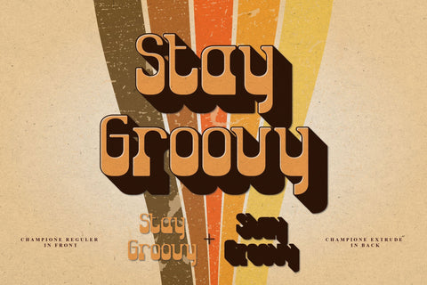 Champione | Retro Font with Extrude Font studioalmeera 