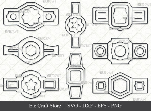 Championship Belt SVG, Belt Outline, Belt Svg, Champion Belt Svg, Boxing Belt Svg, Champion Belt Icon, Champ Belt Svg, Belt Bundle SVG ETC Craft 