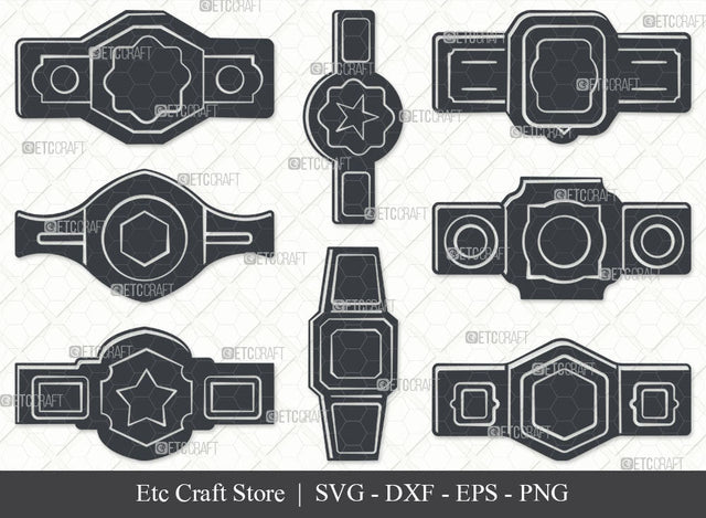 Championship Belt SVG, Belt Silhouette, Belt Svg, Champion Belt Svg, Boxing Belt Svg, Champion Belt Icon, Champ Belt Svg, Belt Bundle SVG ETC Craft 