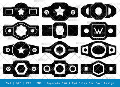Championship Belt SVG, Belt Silhouette, Belt Svg, Champion Belt Svg, Boxing Belt Svg, Champion Belt Icon, Champ Belt Svg, Belt Bundle SVG ETC Craft 