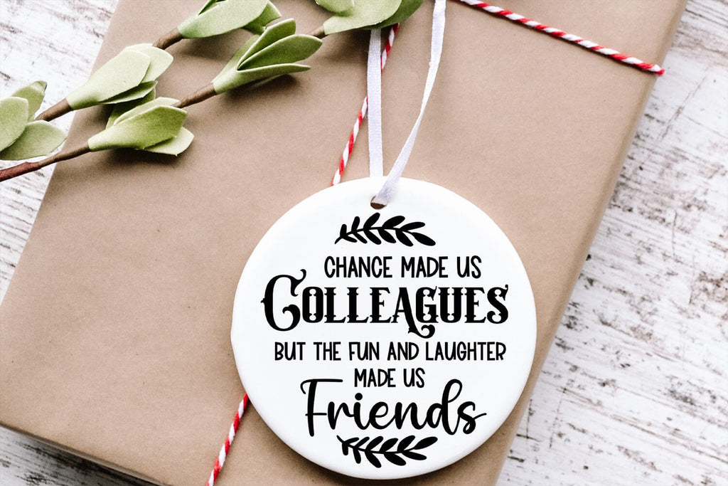 Chance Made Us Colleagues- Coworker Christmas Ornament SVG - So Fontsy