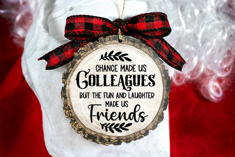 Chance Made Us Colleagues- Coworker Christmas Ornament SVG SVG Happy Printables Club 