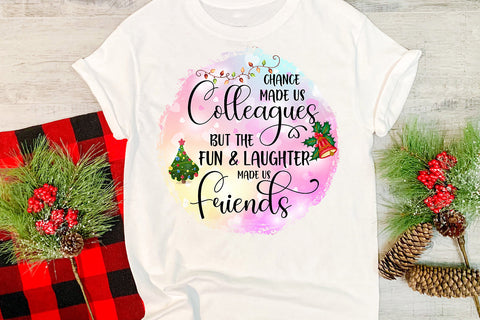 Chance Made Us Colleagues I Christmas Ornament Sublimation Sublimation Happy Printables Club 