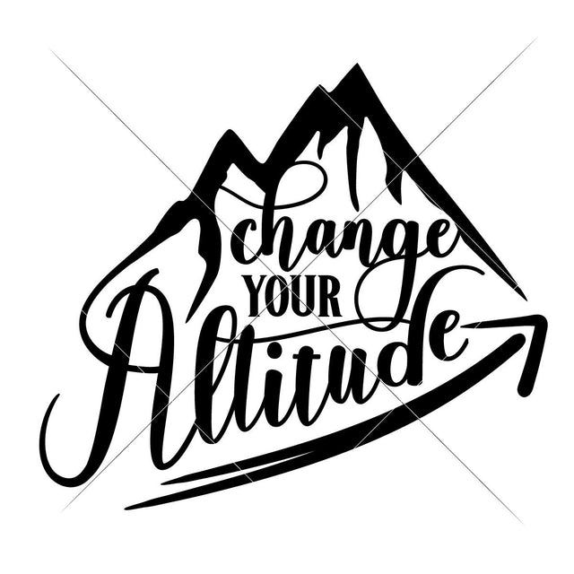 Change your Altitude - Outdoor Hiking SVG Chameleon Cuttables 