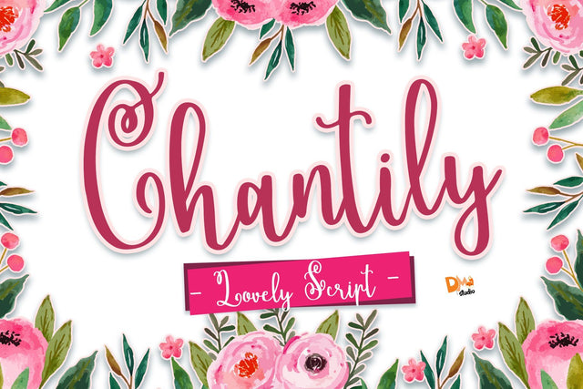 Chantily Font Dm Letter Studio 