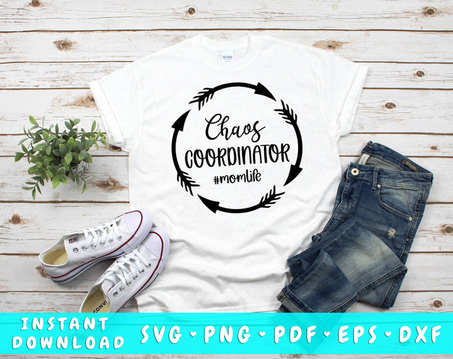 Chaos Coordinator Mom Life SVG SVG HappyDesignStudio 