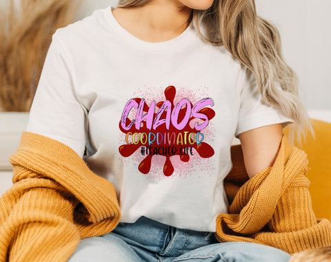 Chaos Coordinator Teacher Life PNG, Teacher Design For Sublimation Sublimation HappyDesignStudio 