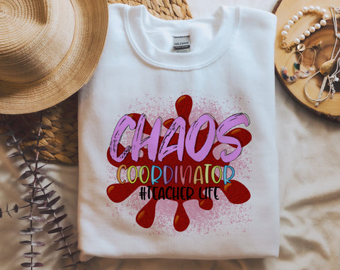 Chaos Coordinator Teacher Life PNG, Teacher Design For Sublimation Sublimation HappyDesignStudio 