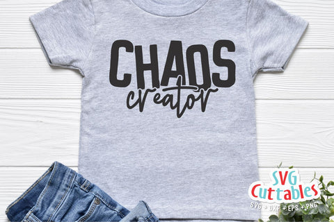 Chaos Creator svg - Funny Kids Shirt Cut File - svg - dxf - eps - png - Toddler svg - Silhouette - Cricut - Digital File SVG Svg Cuttables 