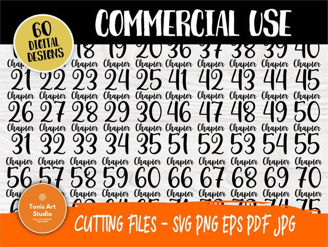 Chapter 16-75 Birthday SVG, 40th, 50th, 60th, 70th SVG TonisArtStudio 