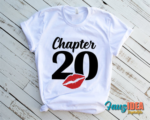 Chapter 20, Fabulous Since 2001, twenty, Fabulous Birthday, 20th, Kiss svg, 20 and Fabulous. Birthday, Kiss print, Sexy Birthday SVG Fauz 