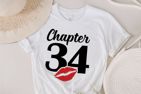 Chapter 34, Fabulous Since 1989, thirty-four, Fabulous Birthday, 34th, Kiss svg, 34 and Fabulous, Birthday, Kiss print, Sexy Birthday SVG Fauz 