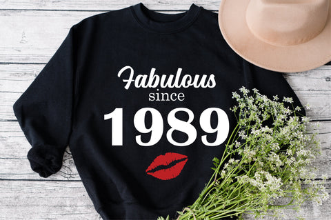 Chapter 34, Fabulous Since 1989, thirty-four, Fabulous Birthday, 34th, Kiss svg, 34 and Fabulous, Birthday, Kiss print, Sexy Birthday SVG Fauz 