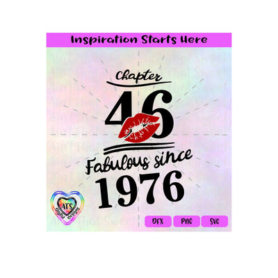 Chapter 46 | Fabulous Since 1976 | Lips - Transparent PNG SVG DXF - Silhouette, Cricut, ScanNCut SVG Aint That Sweet 