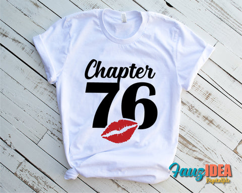 Chapter 76, Fabulous Since 1945, seventy-six, 76 th, Fabulous Birthday, Kiss svg, Kiss print, Sexy Birthday Svg file. SVG Fauz 
