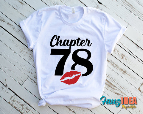 Chapter 78, Fabulous Since 1943, seventy-eight, 78 th, Fabulous Birthday, Kiss svg, Kiss print, Sexy Birthday Svg file. SVG Fauz 