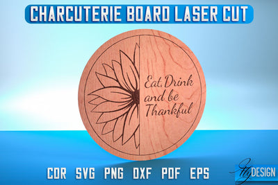Charcuterie Board Laser Cut SVG | Home SVG Design | CNC Files SVG Fly Design 