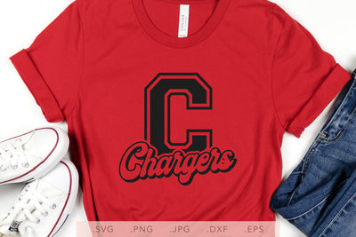 Chargers Vintage Design SVG DXF JPG PNG EPS | School Team Spirit | Team Shirt Sublimation SVG Nanda Bayu 