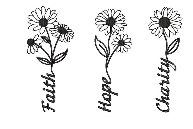 Charity, faith, hope embroidery design Embroidery/Applique DESIGNS ArtEMByNatalia 