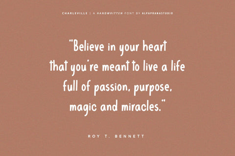 Charleville - Handwritten Font Font Alpaprana Studio 