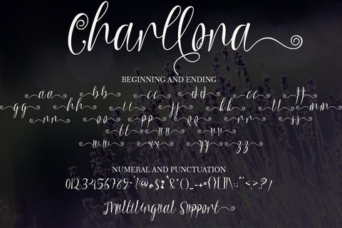 Charllona Font Prasetya Letter 
