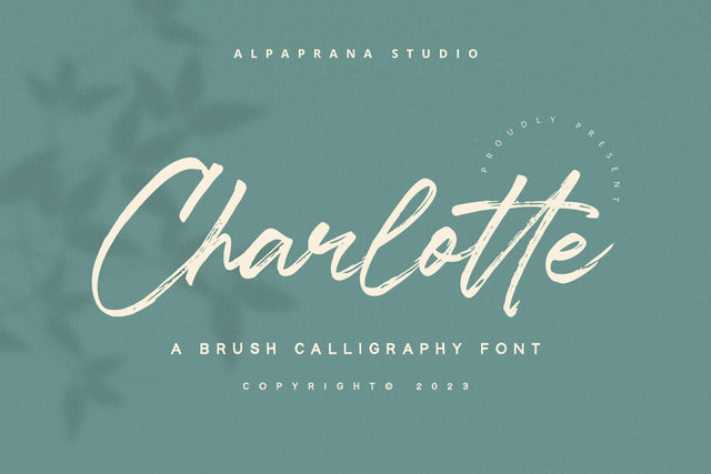 Charlotte - Brush Calligraphy Font Font Alpaprana Studio 
