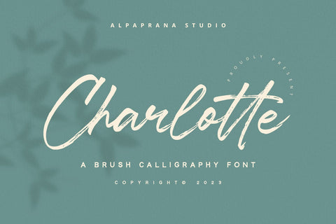 Charlotte - Brush Calligraphy Font Font Alpaprana Studio 