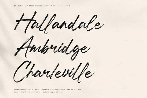 Charlotte - Brush Calligraphy Font Font Alpaprana Studio 