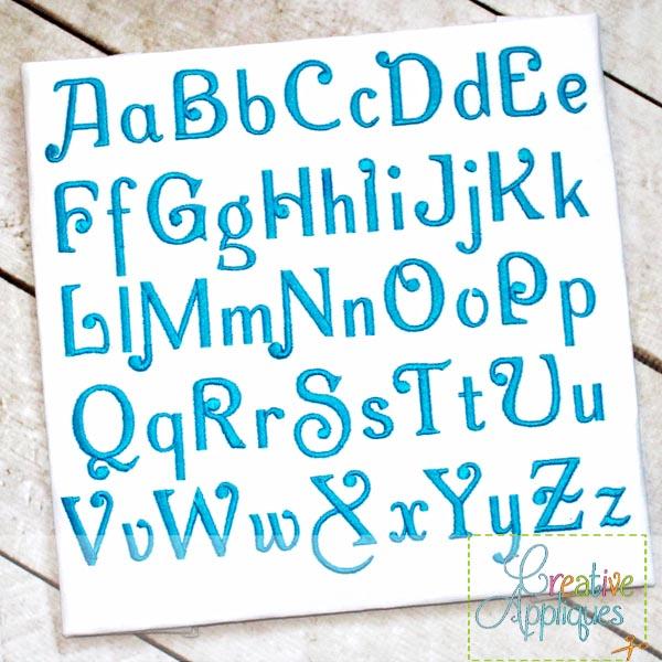 Charming Embroidery Font Font Creative Appliques 