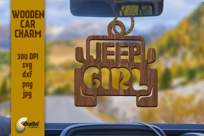 Charms Laser. Wooden Car Charms Laser Cut. Wooden Keychain SVG Evgenyia Guschina 