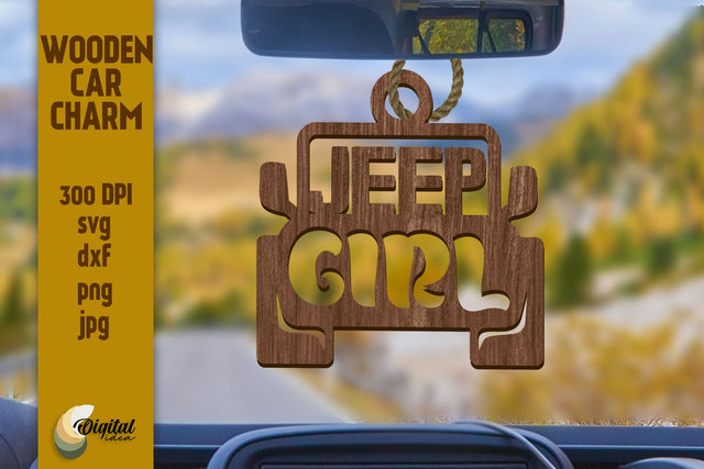 Charms Laser. Wooden Car Charms Laser Cut. Wooden Keychain SVG Evgenyia Guschina 