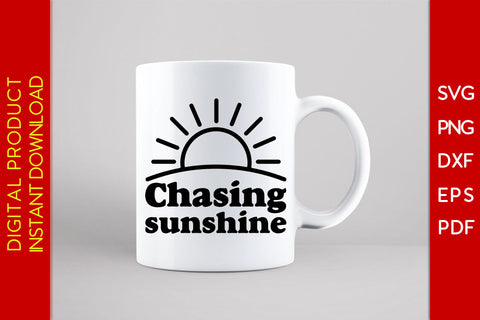Chasing Sunshine Summer Vacation SVG PNG PDF Cut File SVG Creativedesigntee 