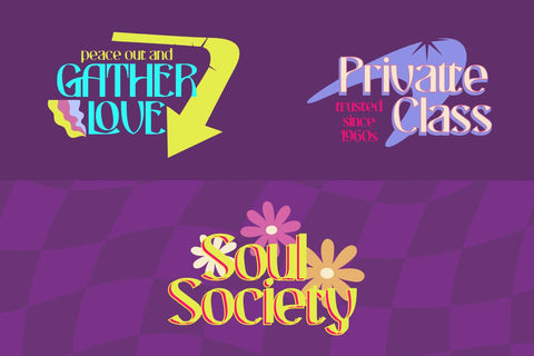 CHASLOW | Groovy Retro Font Font twinletter 