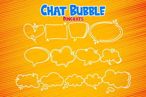 Chat Bubble Dingbat Font Masyafi Studio 