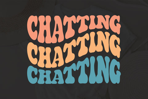 Chatting svg, wavy style svg, EPS PNG Cricut Instant Download SVG Fauz 
