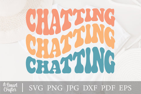 Chatting svg, wavy style svg, EPS PNG Cricut Instant Download SVG Fauz 