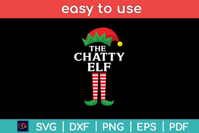Chatty Elf Matching Family Group Christmas Svg File SVG Helal 