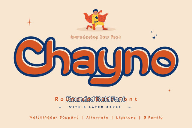 Chayno - Handwriting Font Font twinletter 