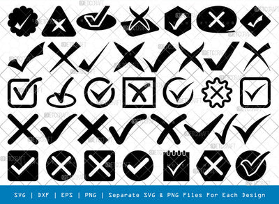 Check Mark SVG, Checklist Silhouette, Tick Mark Svg, Check Svg, Tick Svg, Check Box Svg, Cross Mark Svg, Check Mark Icons, Checklist Bundle SVG ETC Craft 