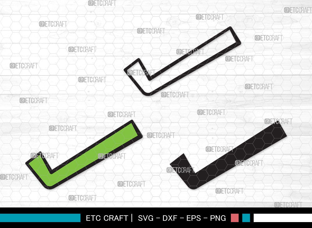 Check Line Svg Check Mark SVG Cut File | Tick Mark Svg | Check Box Svg | Cross Mark ...