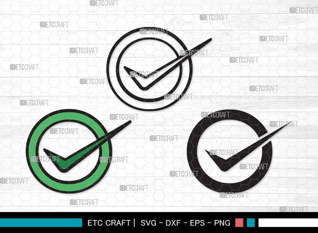 Check Mark SVG Cut File | Tick Mark Svg | Check Box Svg | Cross Mark Svg | Checkbox | Check Mark Clipart SVG ETC Craft 