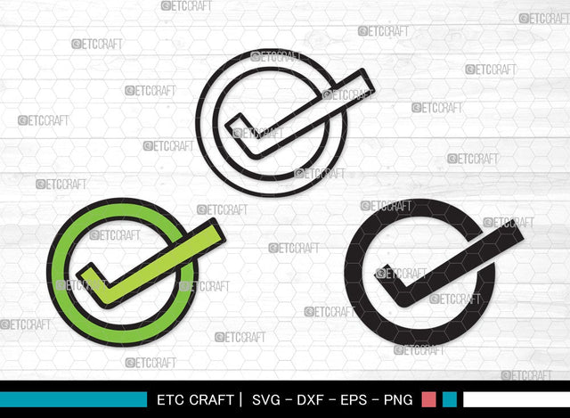 Check Mark SVG Cut File | Tick Mark Svg | Check Box Svg | Cross Mark Svg | Checkbox | Check Mark Clipart SVG ETC Craft 